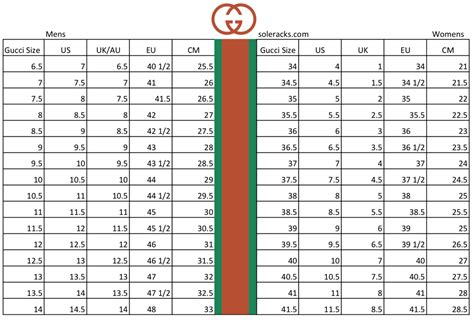 gucci bag size chart|Gucci shoe size chart women's.